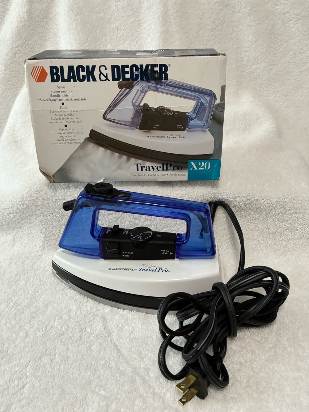 BLACK+DECKER TravelPro X50 Portable Steam Iron - Blue and White